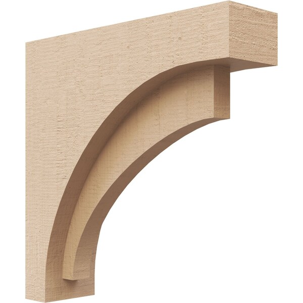 Ekena Millwork 3"W x 12"D x 12"H Thin Rivera Rough Cedar Woodgrain TimberThane Corbel, Primed Tan CORUR03X12X12RIVRCPR - main